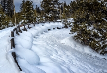 Snowy Path At West Thumb Geyser Basin