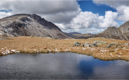 Glyder Fach and Tryfan From Llyn Caseg-Fraith