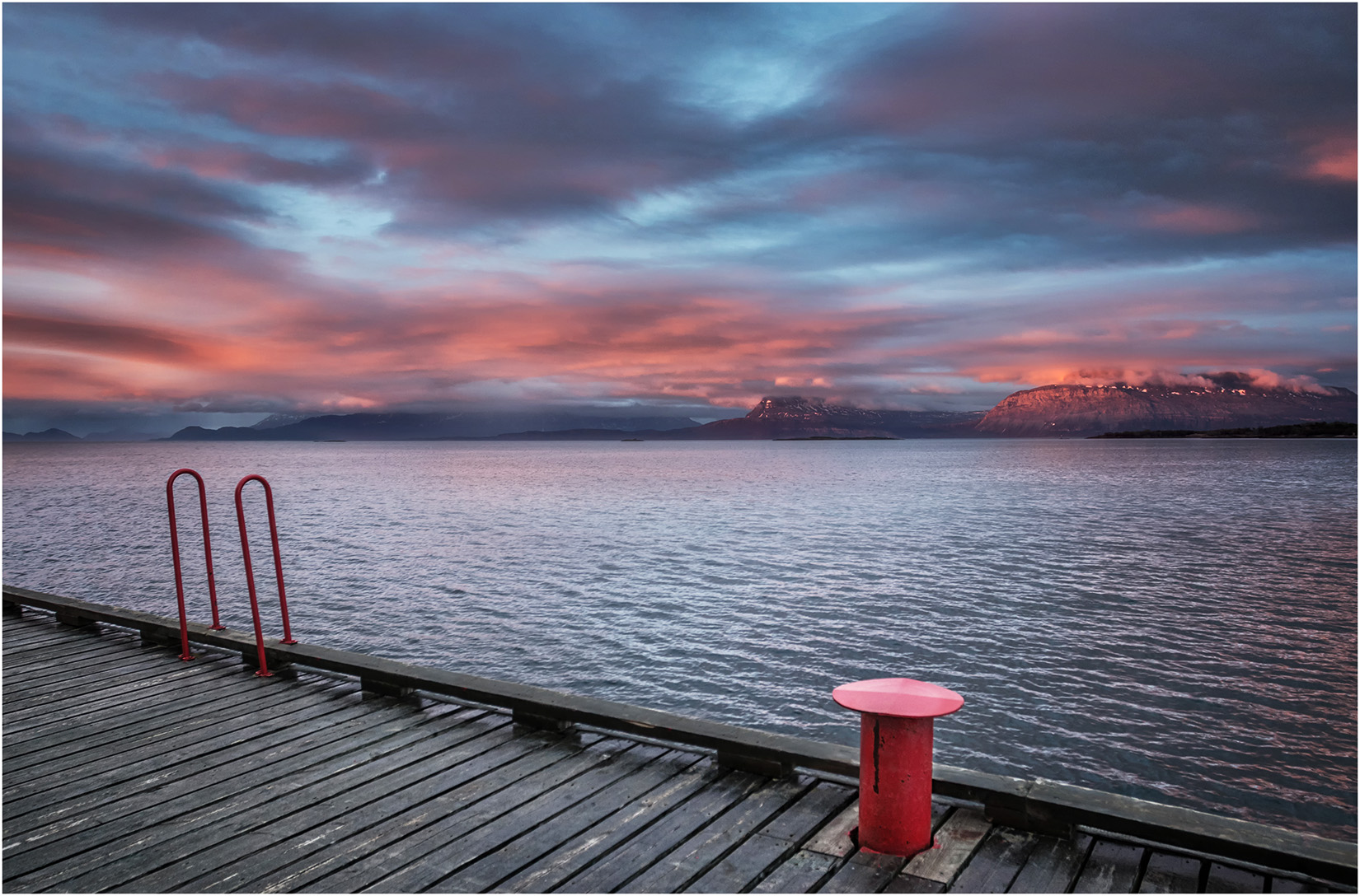 Evening Light On Harstad Waterfront