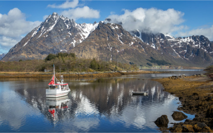 The Austnes Fjord and the Trolltindan Mountains