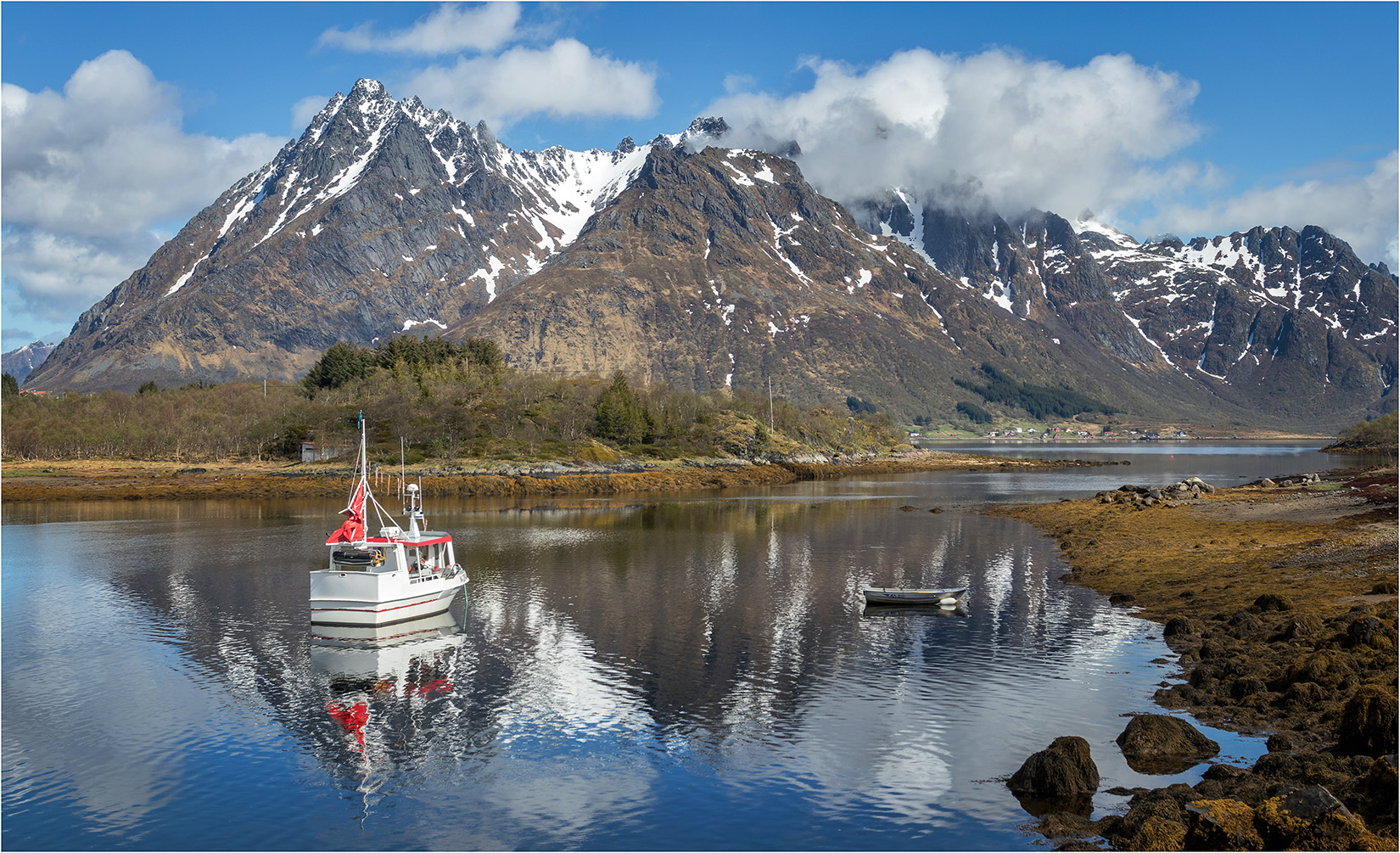 The Austnes Fjord and the Trolltindan Mountains