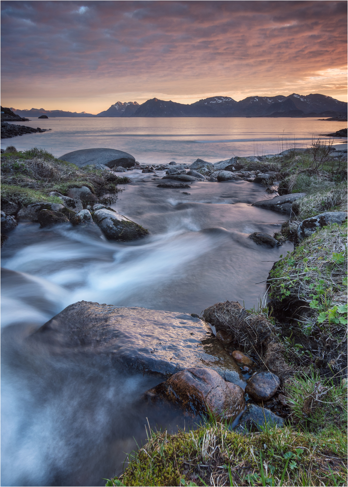 Sunset at Rorvika Beach