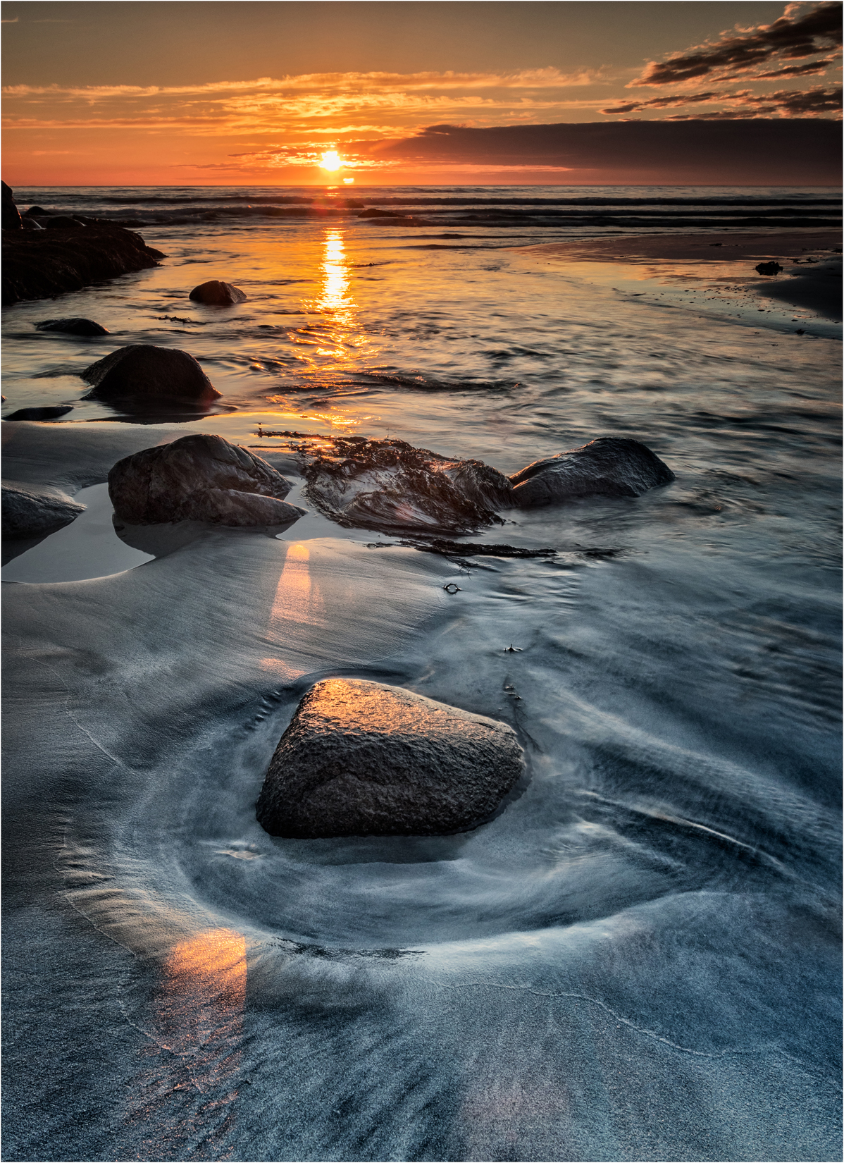 Sunset At Skagsanden Beach