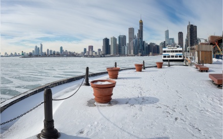 Chicago Skyline From Navy Pier