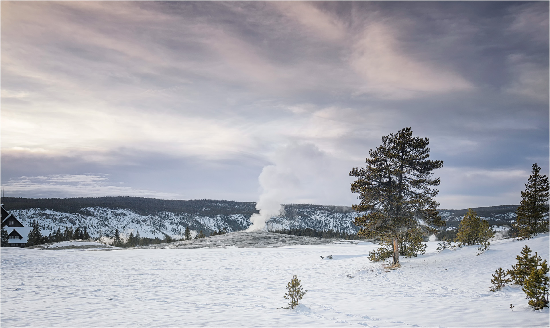 Evening Light on Old Faithful