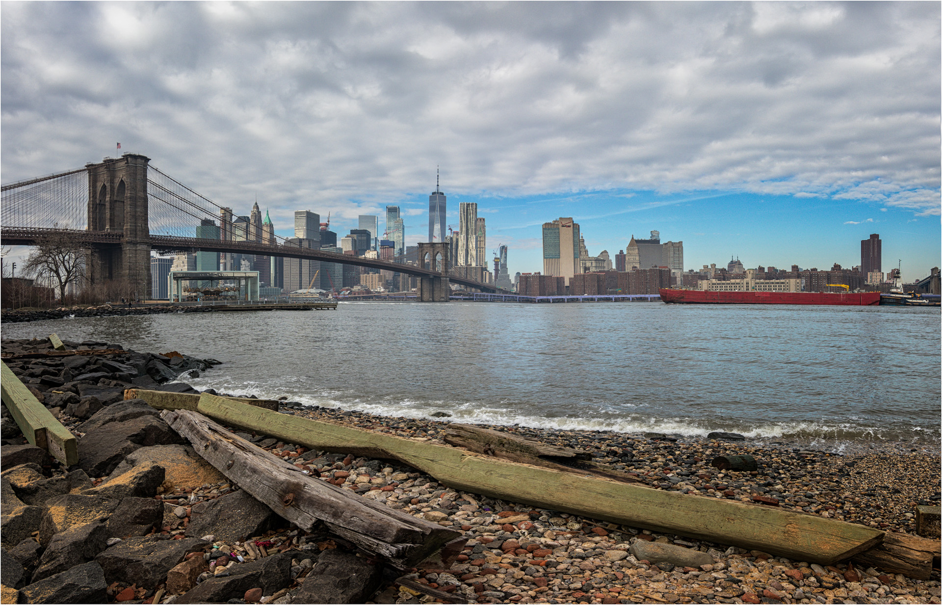 Brooklyn Bridge and the New York Skyline