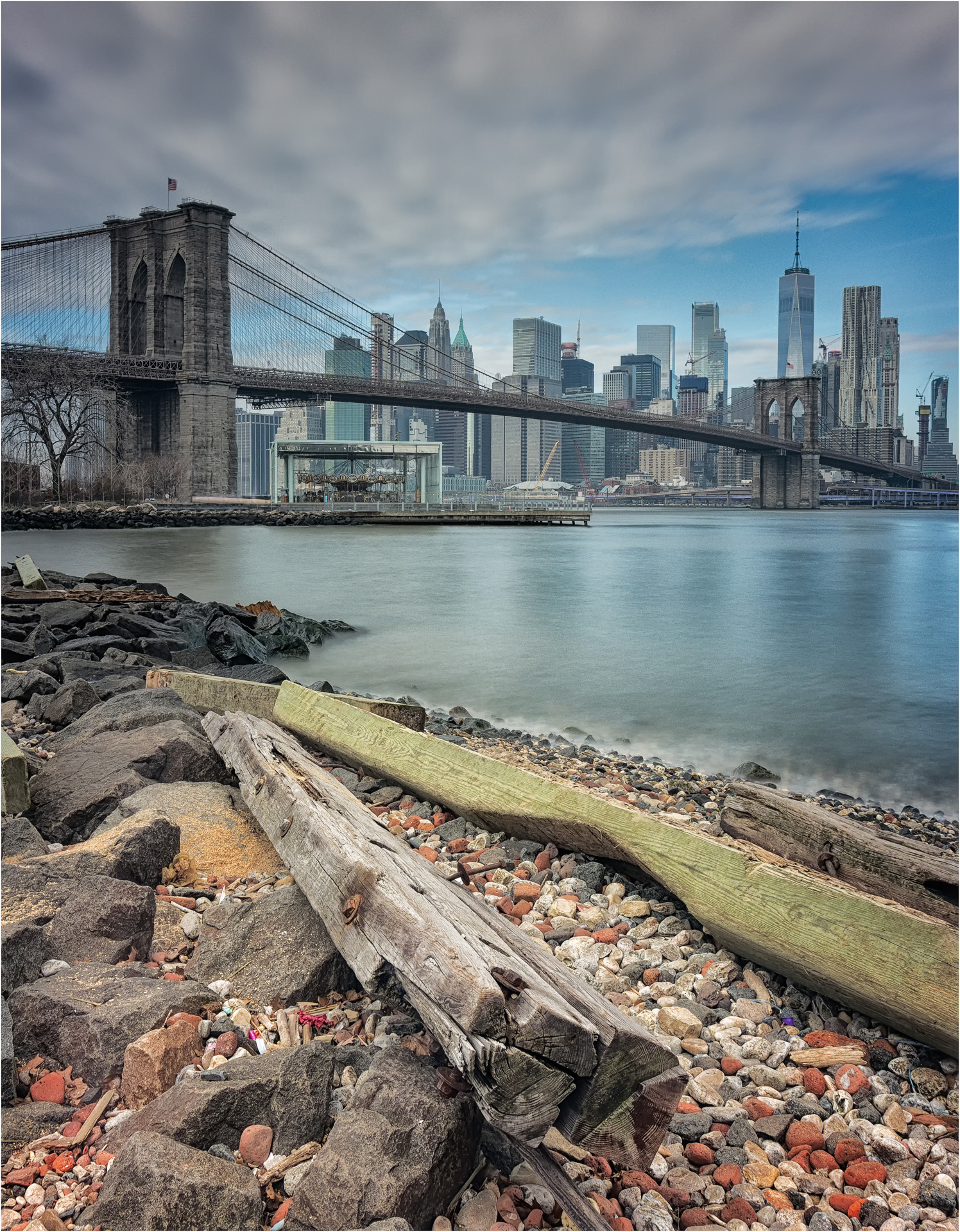 Brooklyn Bridge and the New York Skyline