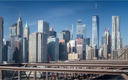 New York Skyline From Brooklyn Bridge