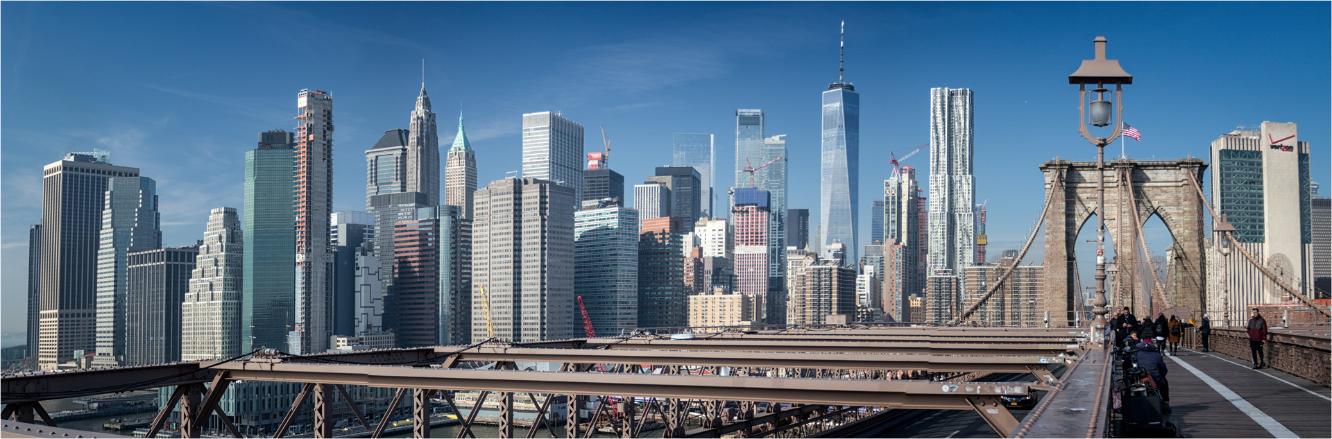 New York Skyline From Brooklyn Bridge