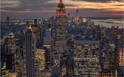 Empire State Sunset from Top Of The Rock