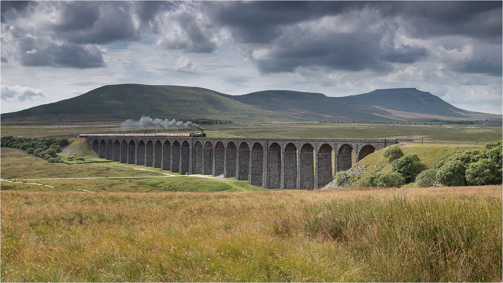 Steam Train on Ribblehead Viaduct