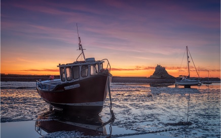 Fishing Boat in Lindisfarne Harbour