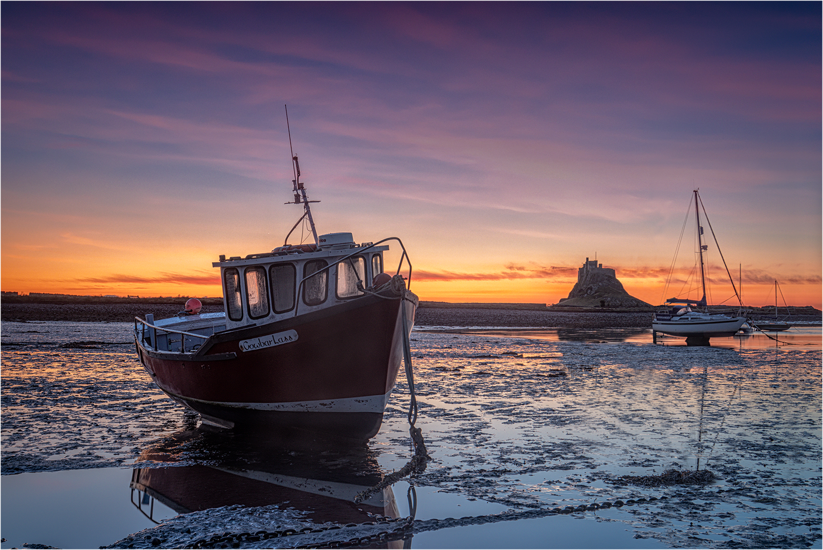 Fishing Boat in Lindisfarne Harbour