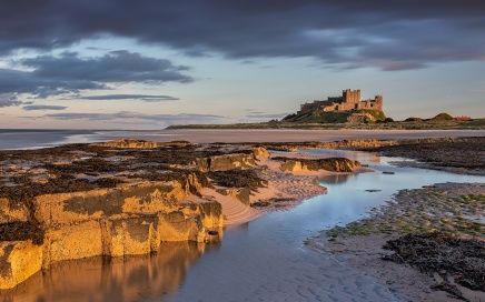 Evening Light On Bamburgh Castle