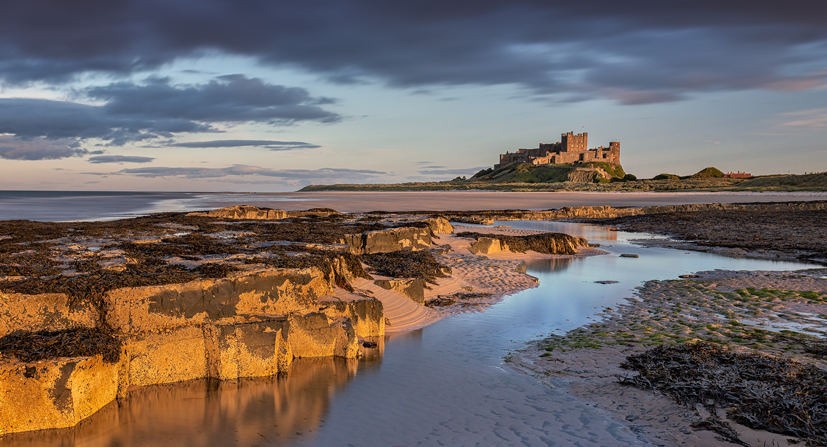 Evening Light On Bamburgh Castle