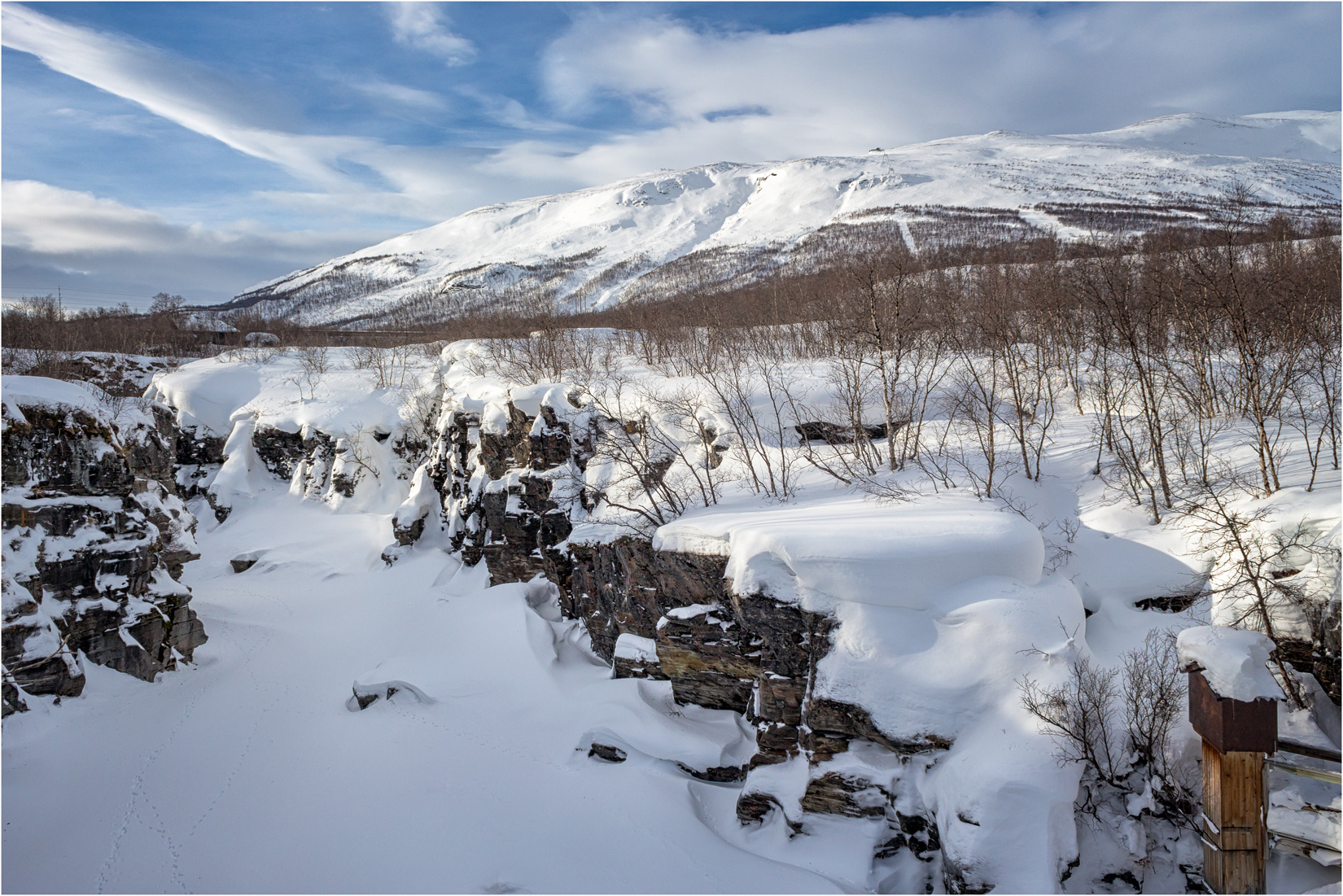 Abisko Gorge and Mt Nuolja