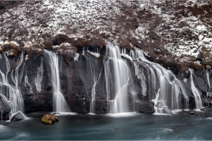 Hraunfosser Waterfall