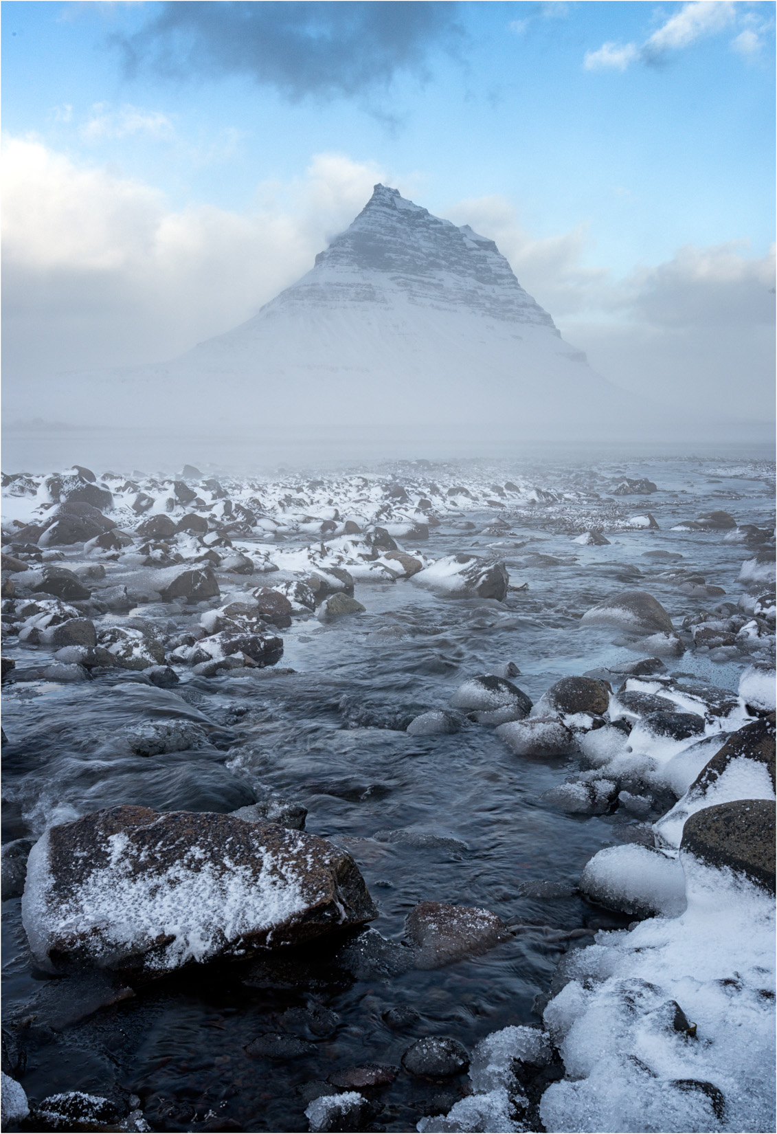 Snow Shower at Kirkjufell
